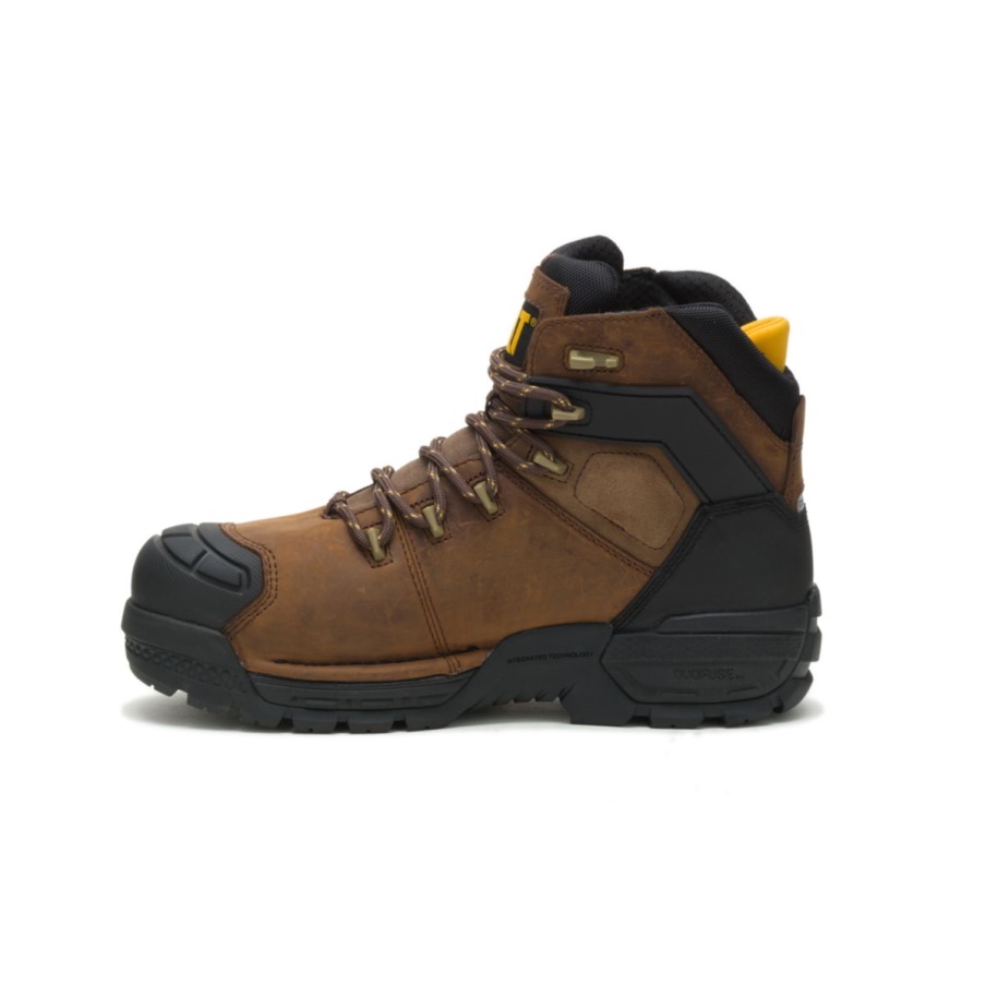 Marrón Oscuro Excavadora Lt 6'' S3 Wr Hro Sra Botas De Trabajo Caterpillar