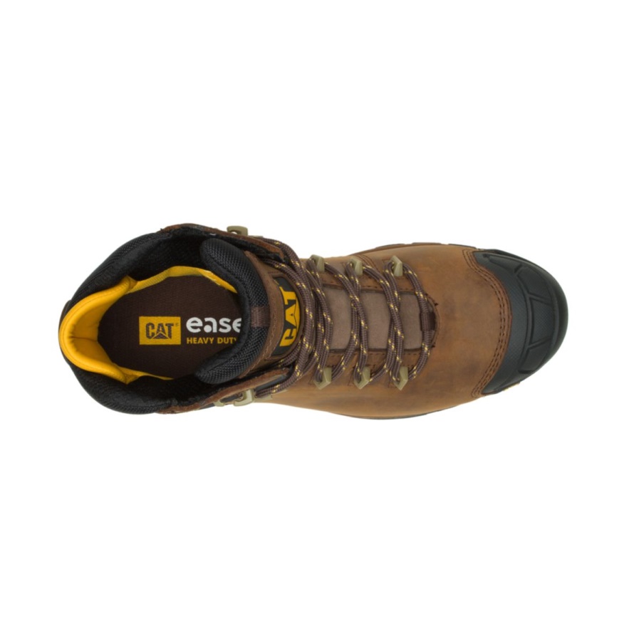 Marrón Oscuro Excavadora Lt 6'' S3 Wr Hro Sra Botas De Trabajo Caterpillar