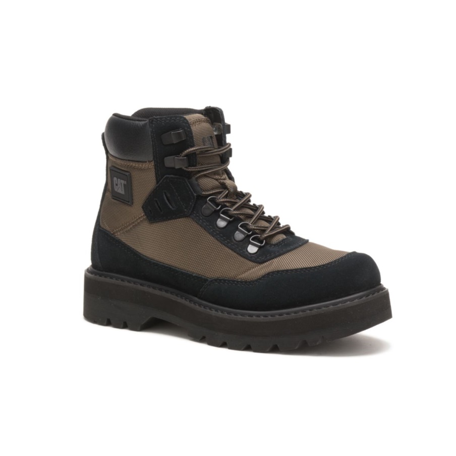 Bota Caterpillar Conquistar 2.0 En Negro Oliva Oscuro