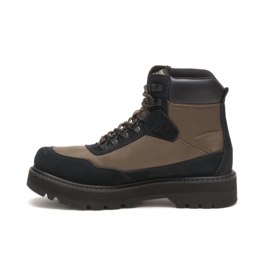 Bota Caterpillar Conquistar 2.0 En Negro Oliva Oscuro