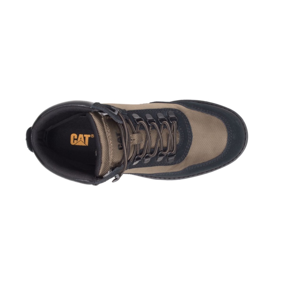 Bota Caterpillar Conquistar 2.0 En Negro Oliva Oscuro
